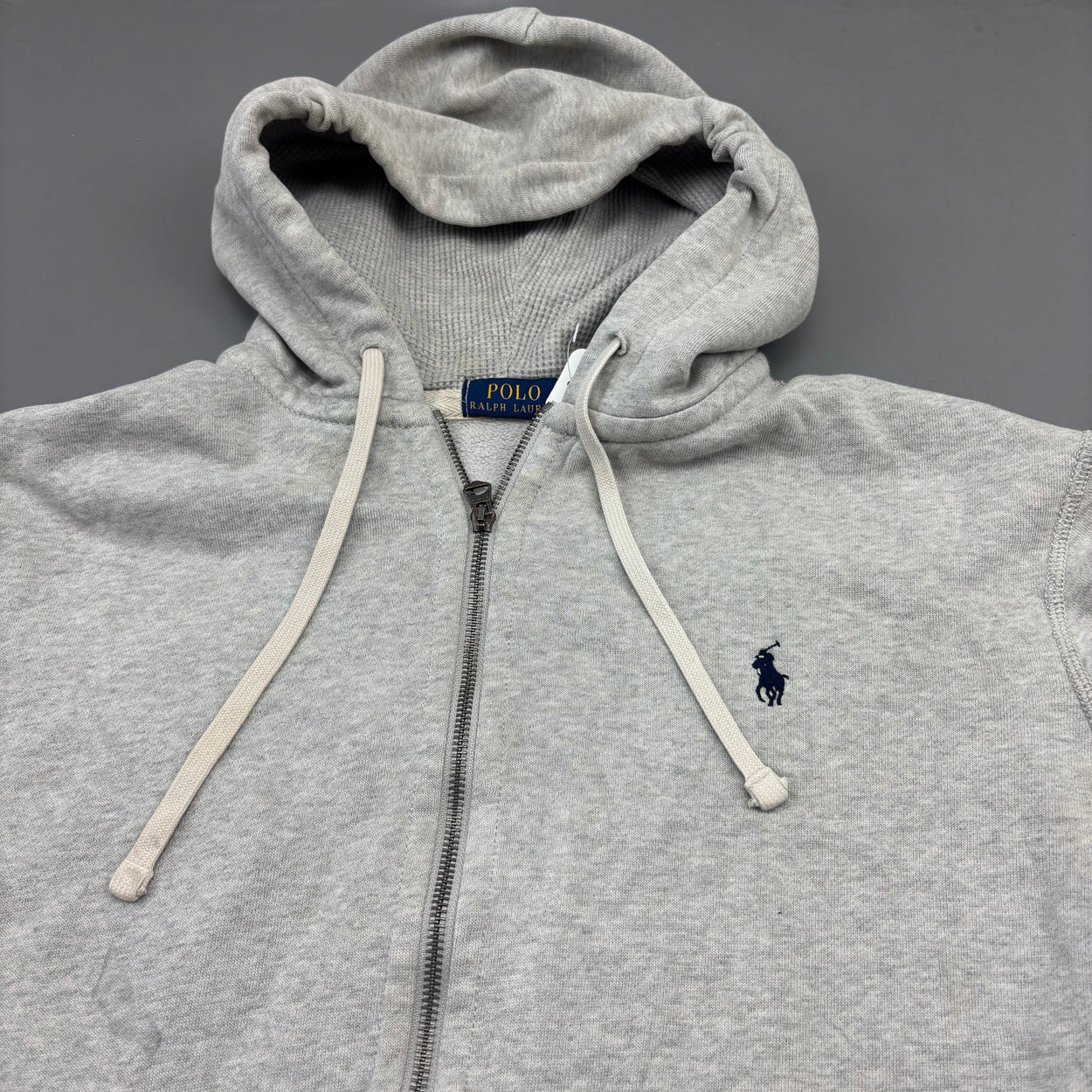 Grey Ralph Lauren Zip Vest - Men L - Very Good - Revaleur