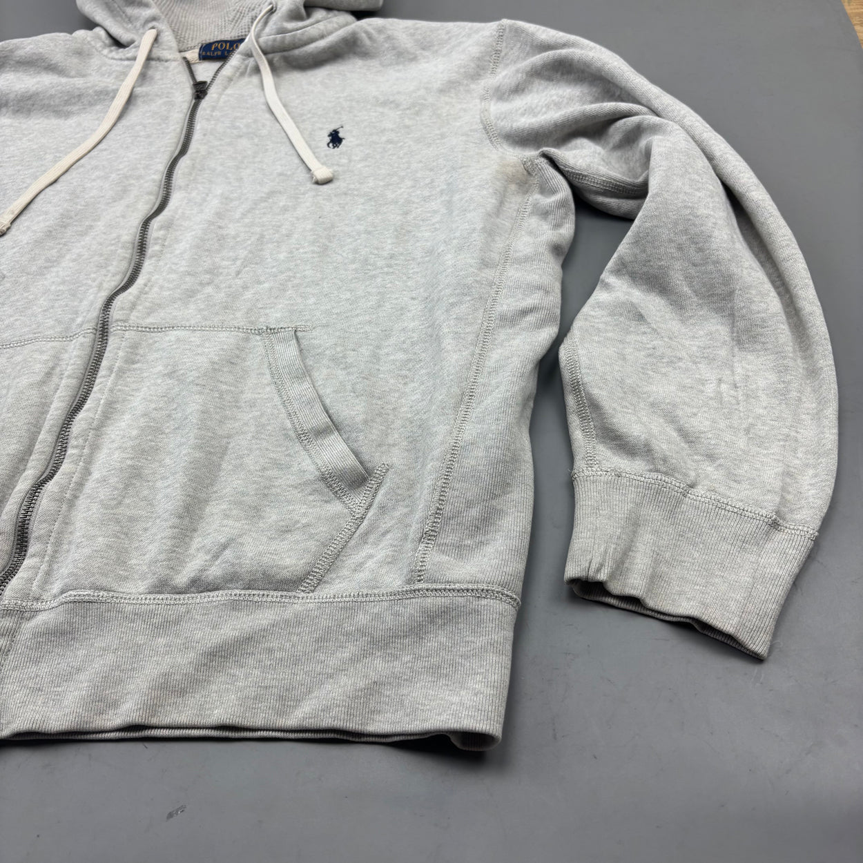 Grey Ralph Lauren Zip Vest - Men L - Very Good - Revaleur