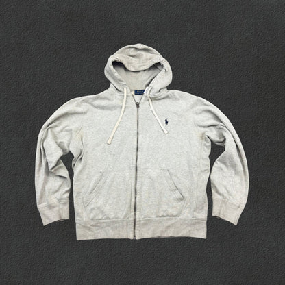 Grey Ralph Lauren Zip Vest - Men L - Very Good - Revaleur
