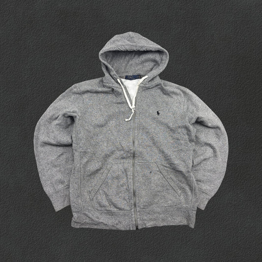 Grey Ralph Lauren Zip Vest - Men L - Very Good - Revaleur