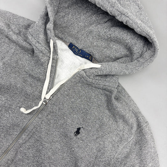 Grey Ralph Lauren Zip Vest - Men L - Very Good - Revaleur