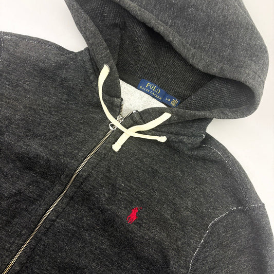 Grey Ralph Lauren Zip Vest - Men L - Very Good - Revaleur