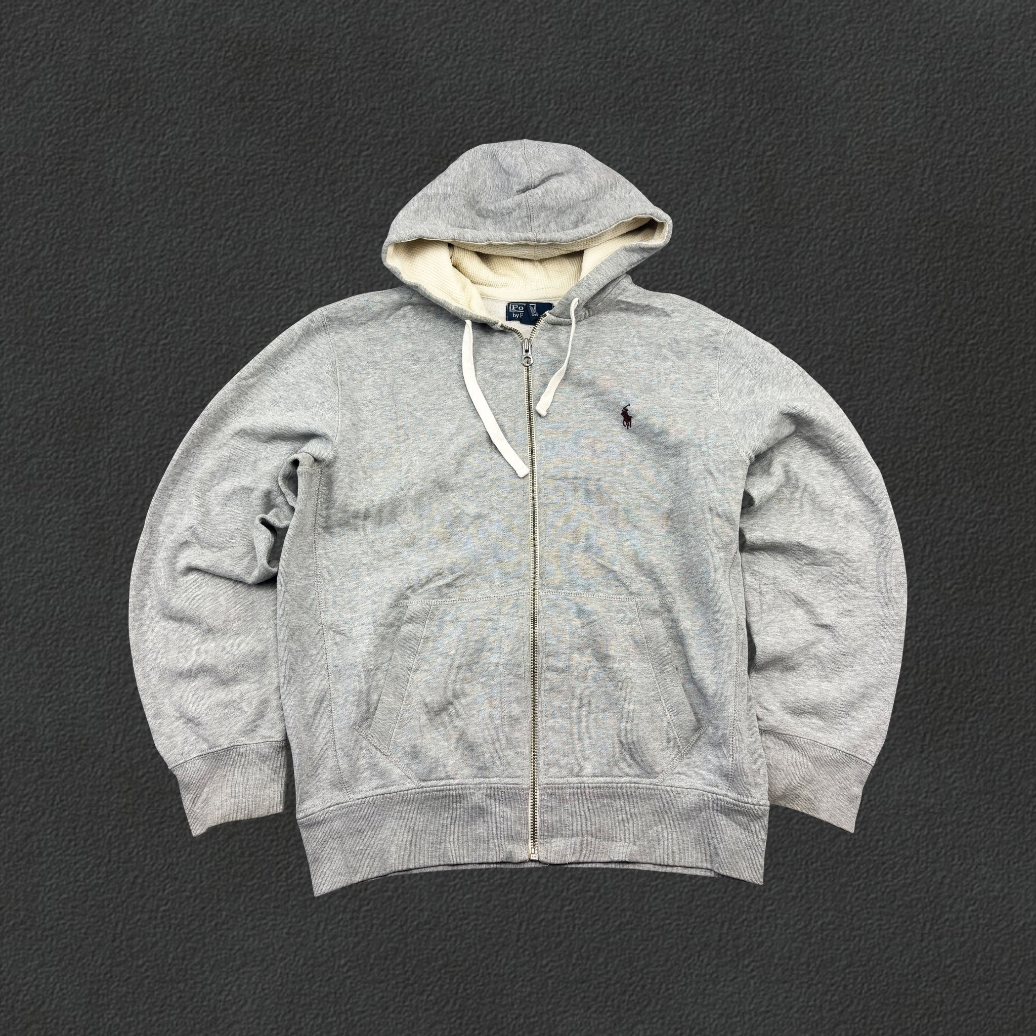 Grey Ralph Lauren Zip Vest - Men L - Very Good - Revaleur