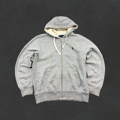 Grey Ralph Lauren Zip Vest - Men L - Very Good - Revaleur