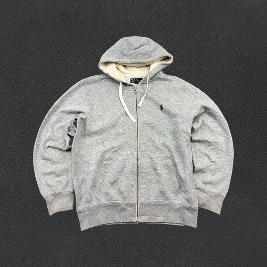 Grey Ralph Lauren Zip Vest - Men L - Very Good - Revaleur