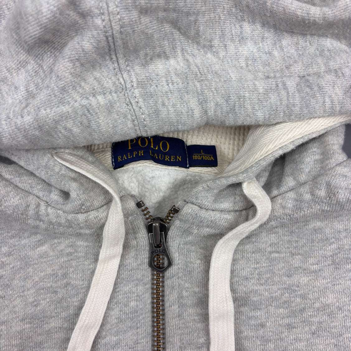 Grey Ralph Lauren Zip Vest - Men L - Very Good - Revaleur