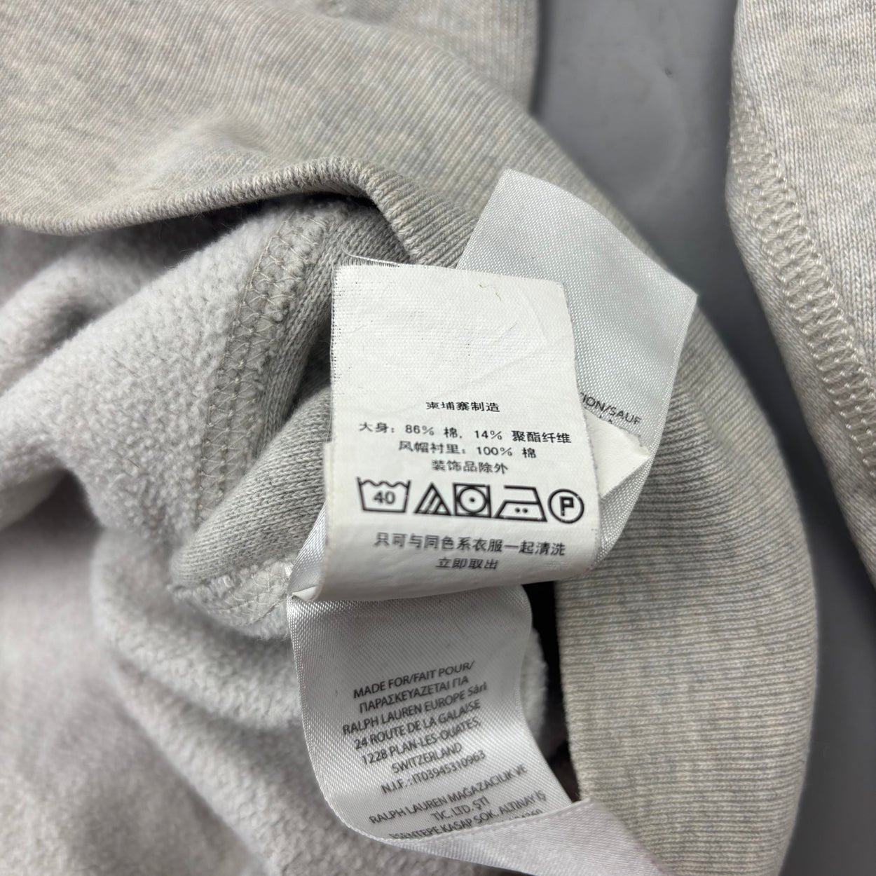 Grey Ralph Lauren Zip Vest - Men L - Very Good - Revaleur