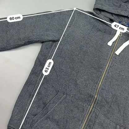 Grey Ralph Lauren Zip Vest - Men L - Very Good - Revaleur