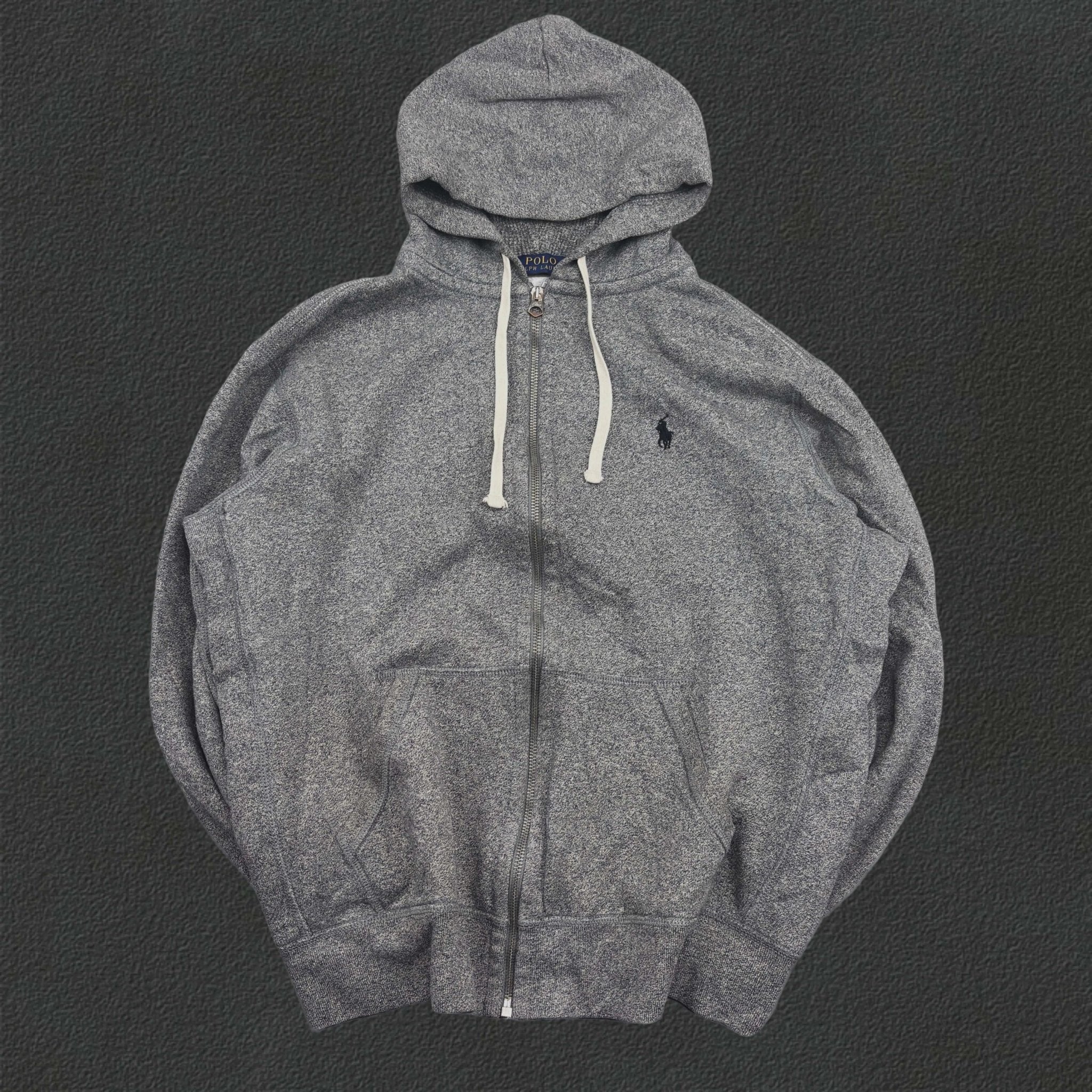 Grey Ralph Lauren Zip Vest - Men L - Very Good - Revaleur