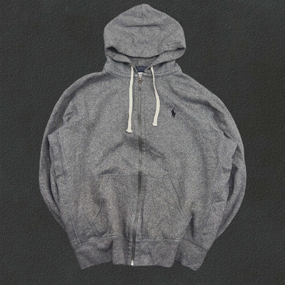 Grey Ralph Lauren Zip Vest - Men L - Very Good - Revaleur