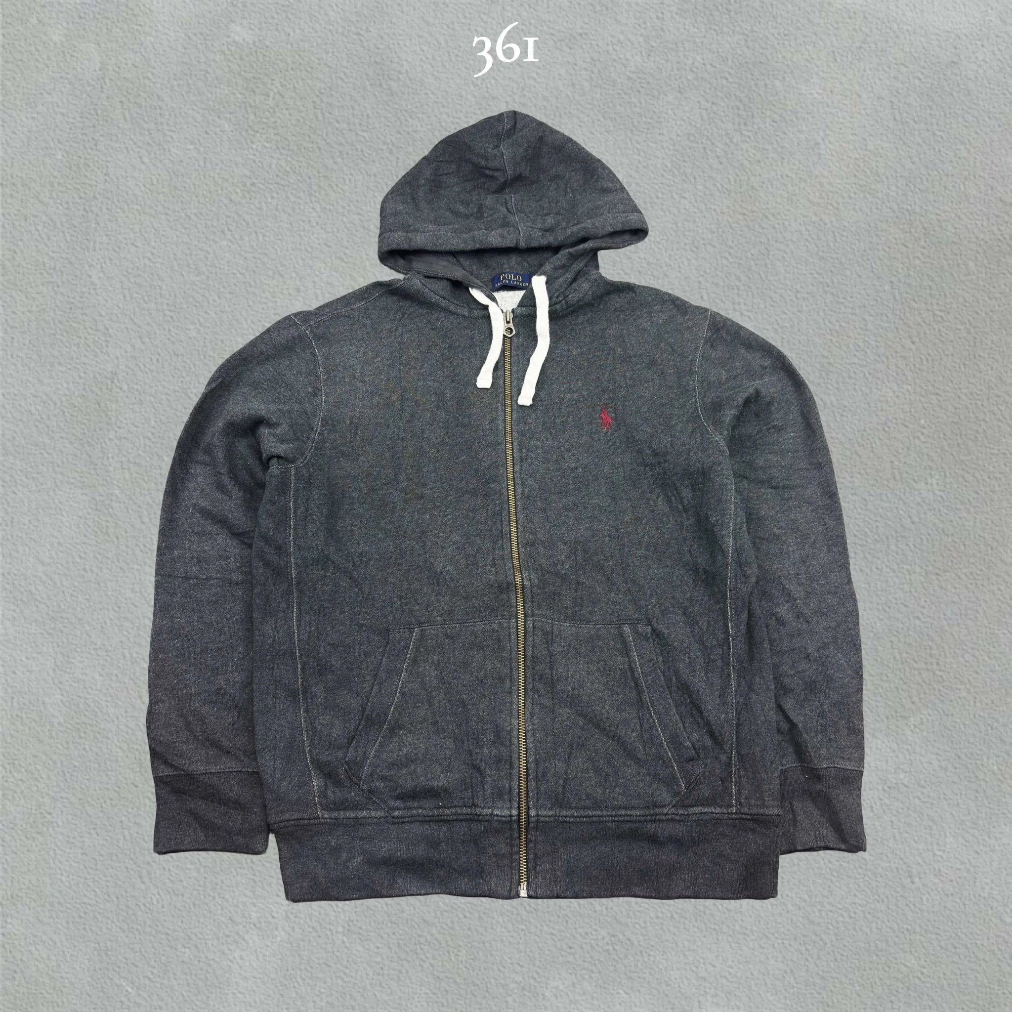 Grey Ralph Lauren Zip Vest - Men L - Very Good - Revaleur