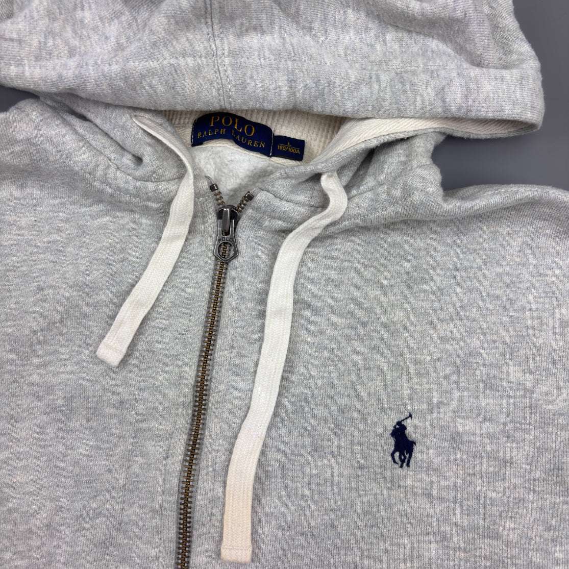 Grey Ralph Lauren Zip Vest - Men L - Very Good - Revaleur