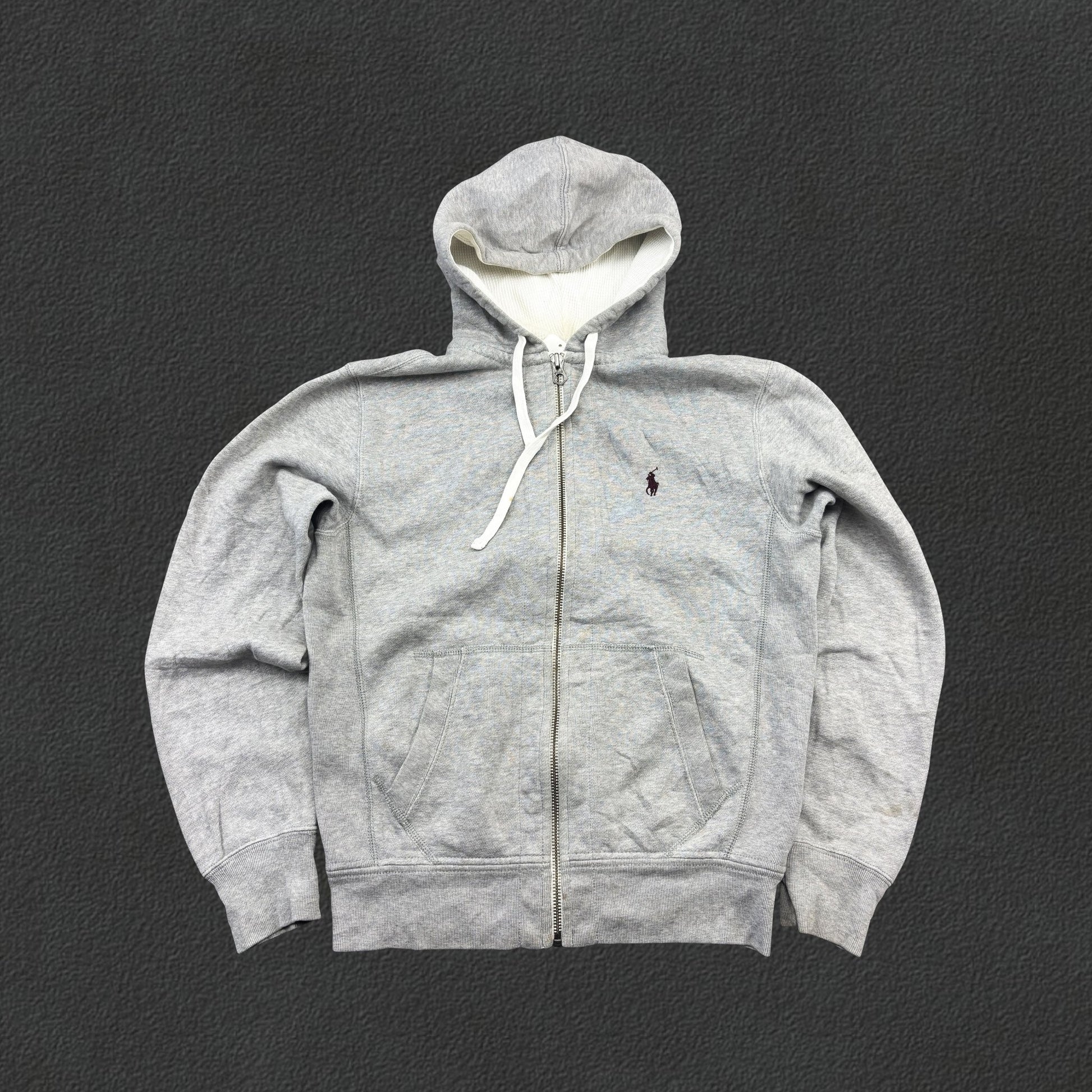 Grey Ralph Lauren Zip Vest - Men S - Very Good - Revaleur