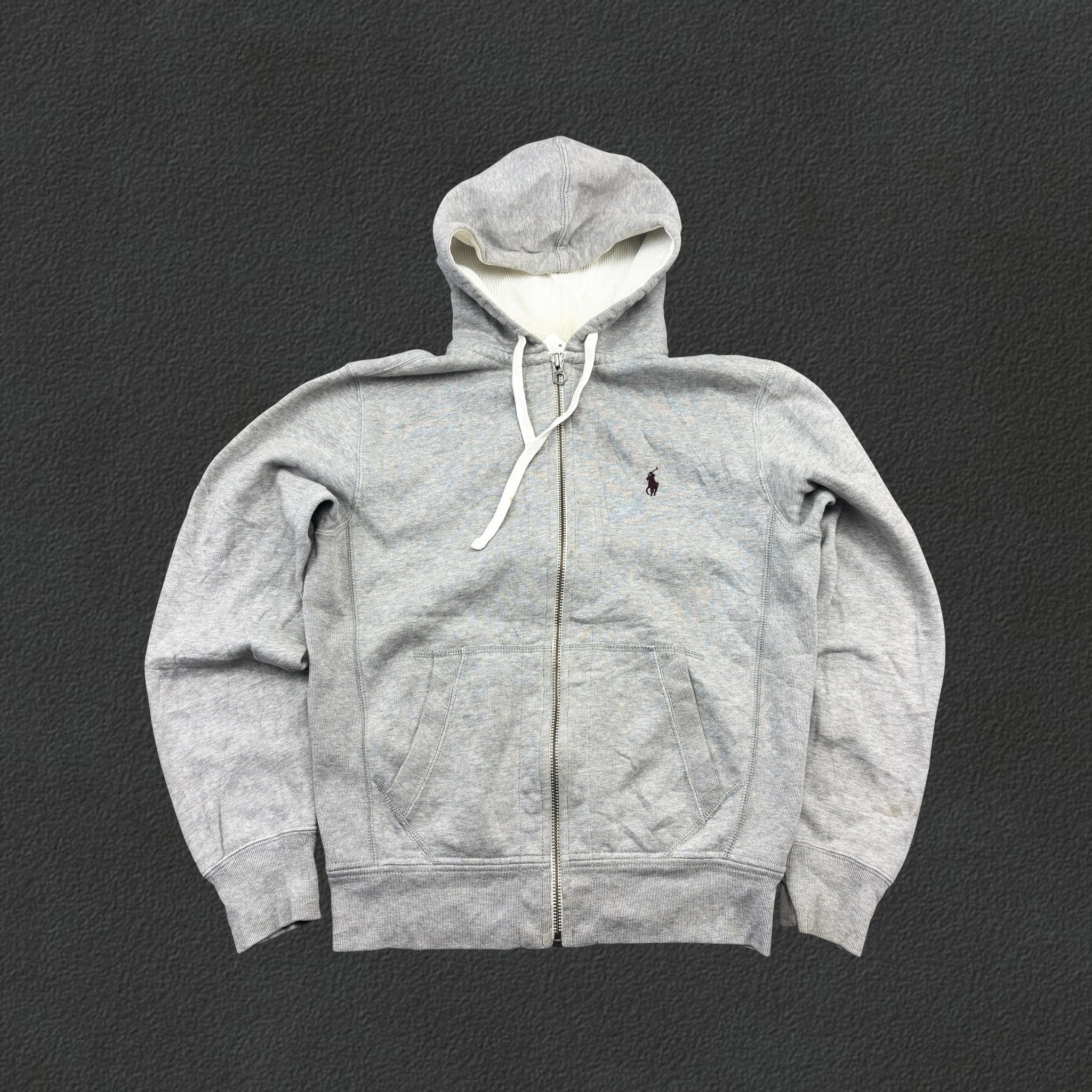 Grey Ralph Lauren Zip Vest - Men S - Very Good - Revaleur