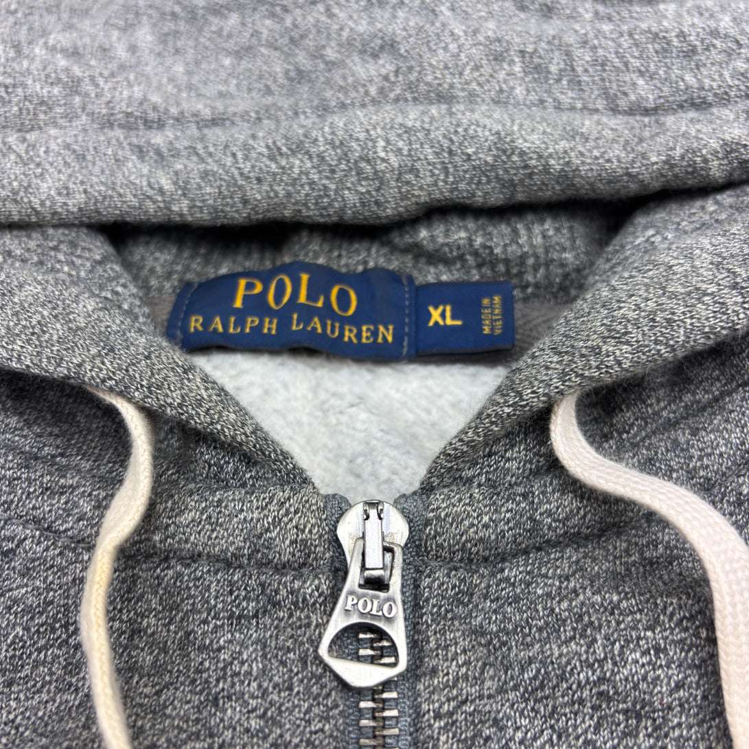 Grey Ralph Lauren Zip Vest - Men XL - Very Good - Revaleur