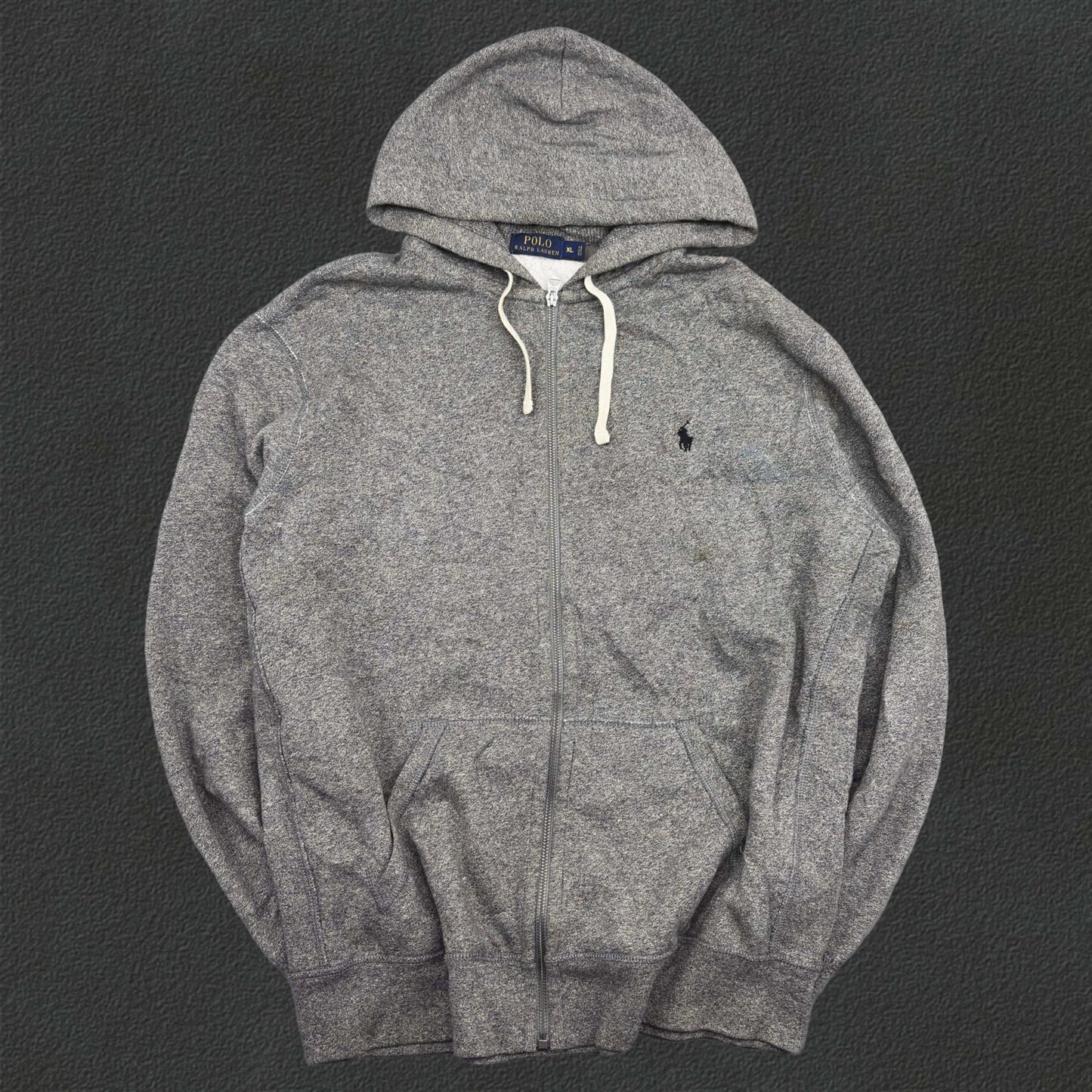 Grey Ralph Lauren Zip Vest - Men XL - Very Good - Revaleur