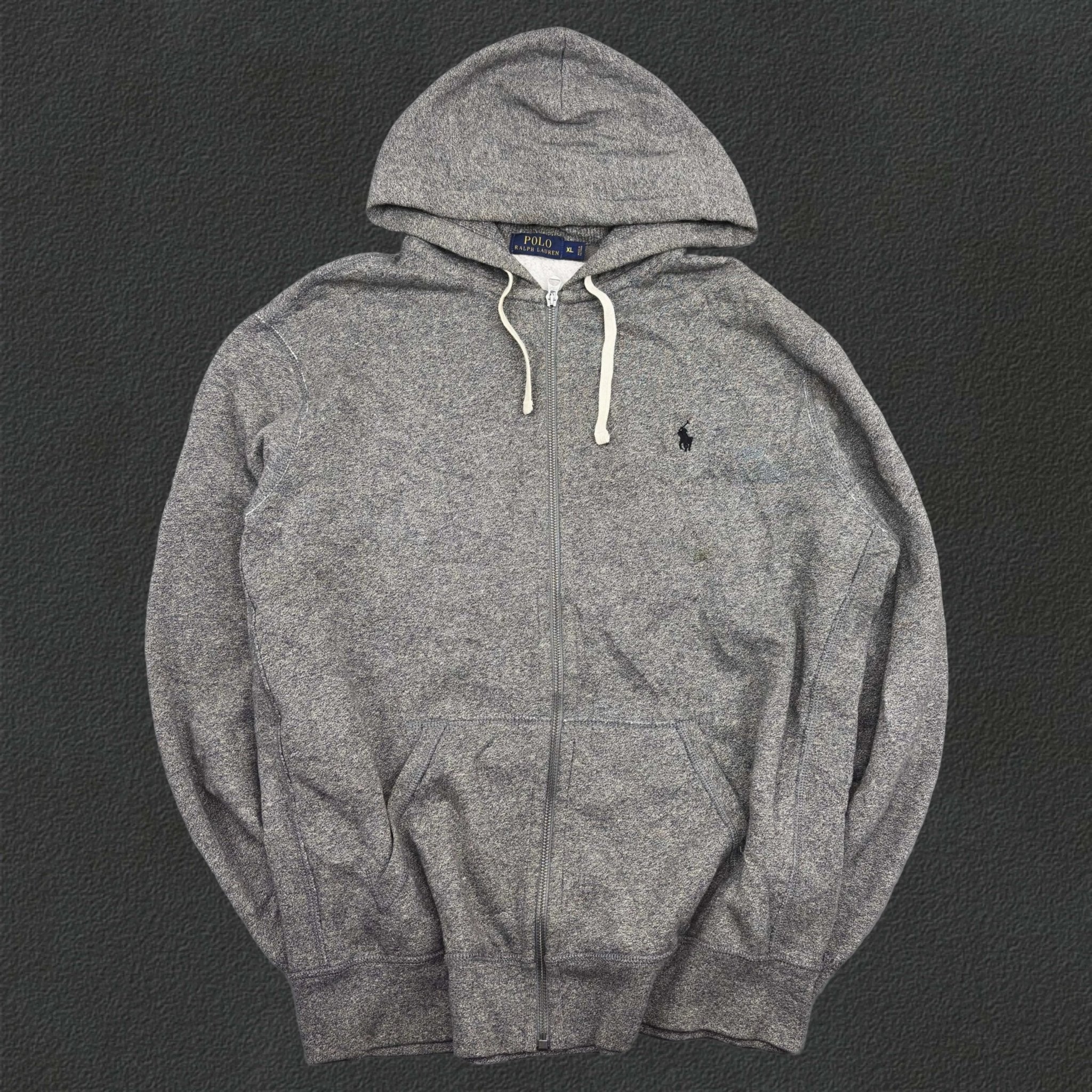 Grey Ralph Lauren Zip Vest - Men XL - Very Good - Revaleur