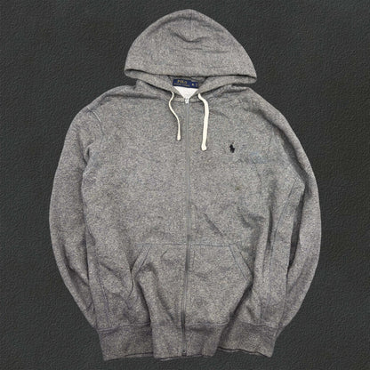 Grey Ralph Lauren Zip Vest - Men XL - Very Good - Revaleur