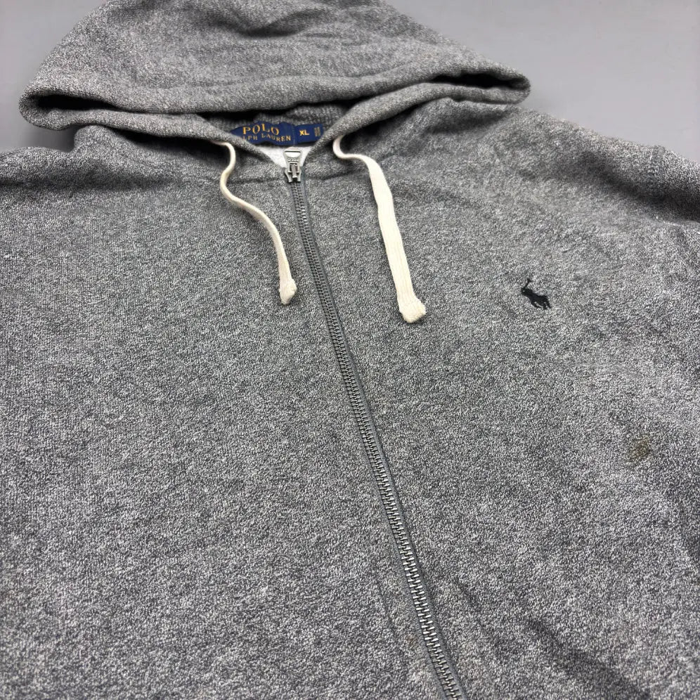 Grey Ralph Lauren Zip Vest - Men XL - Very Good - Revaleur