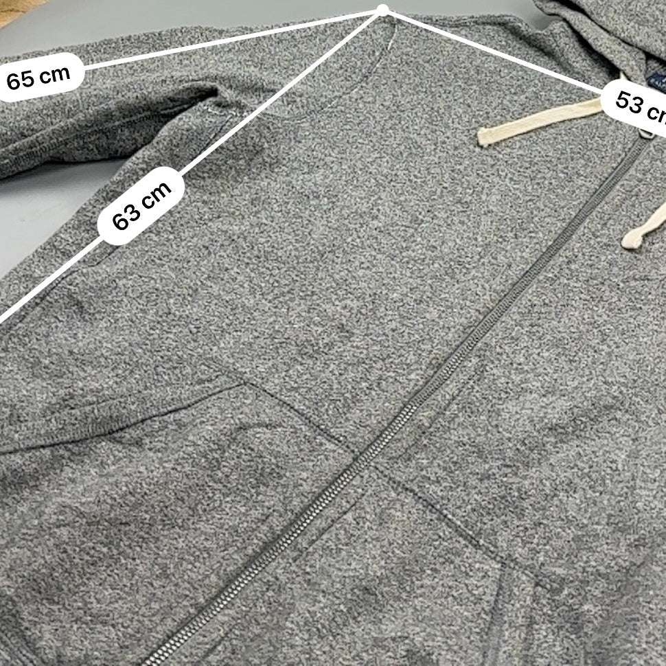 Grey Ralph Lauren Zip Vest - Men XL - Very Good - Revaleur