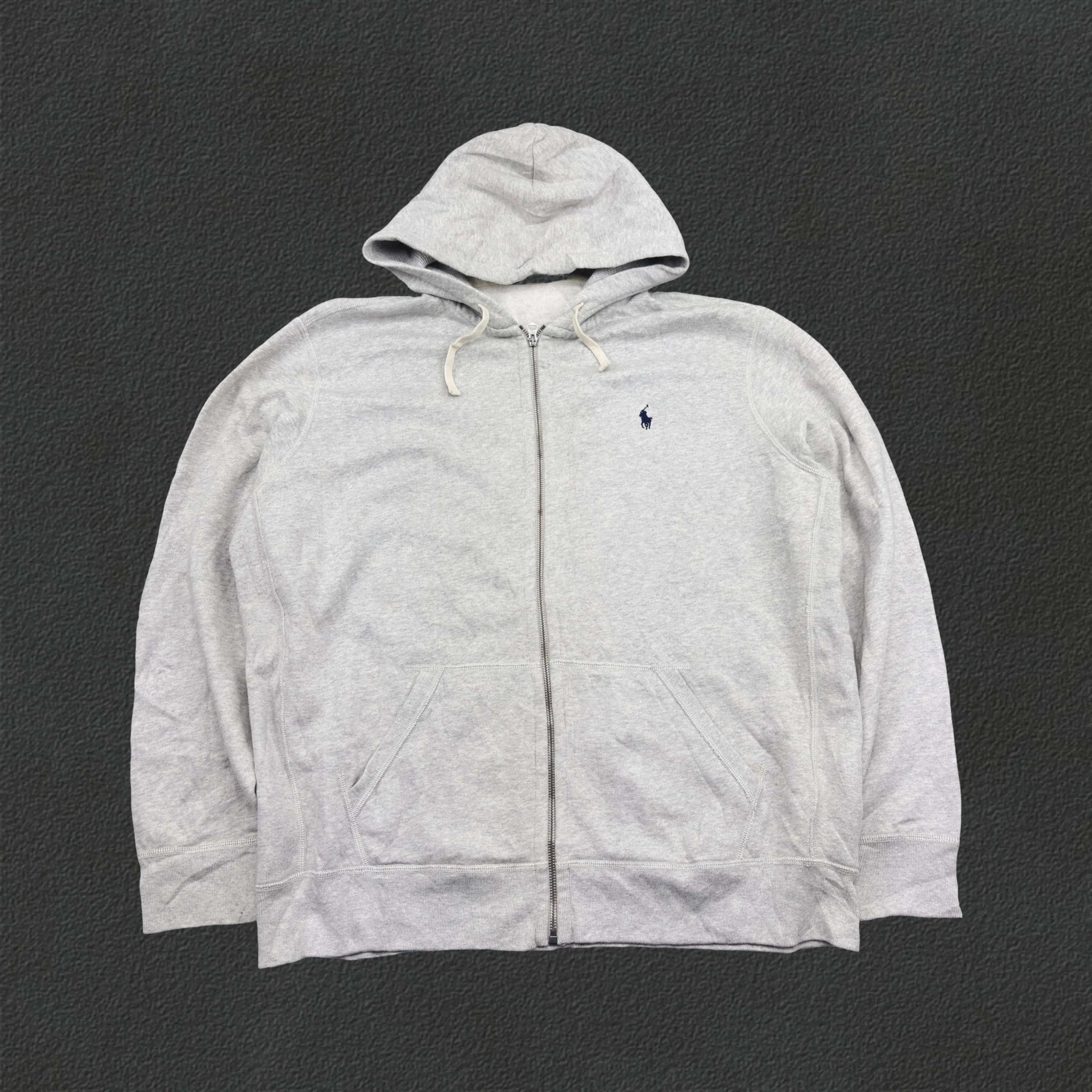 Grey Ralph Lauren Zip Vest - Men XXL - Very Good - Revaleur