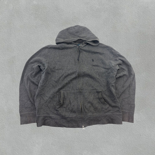 Grey Ralph Lauren Zip Vest - Men XXL - Very Good - Revaleur