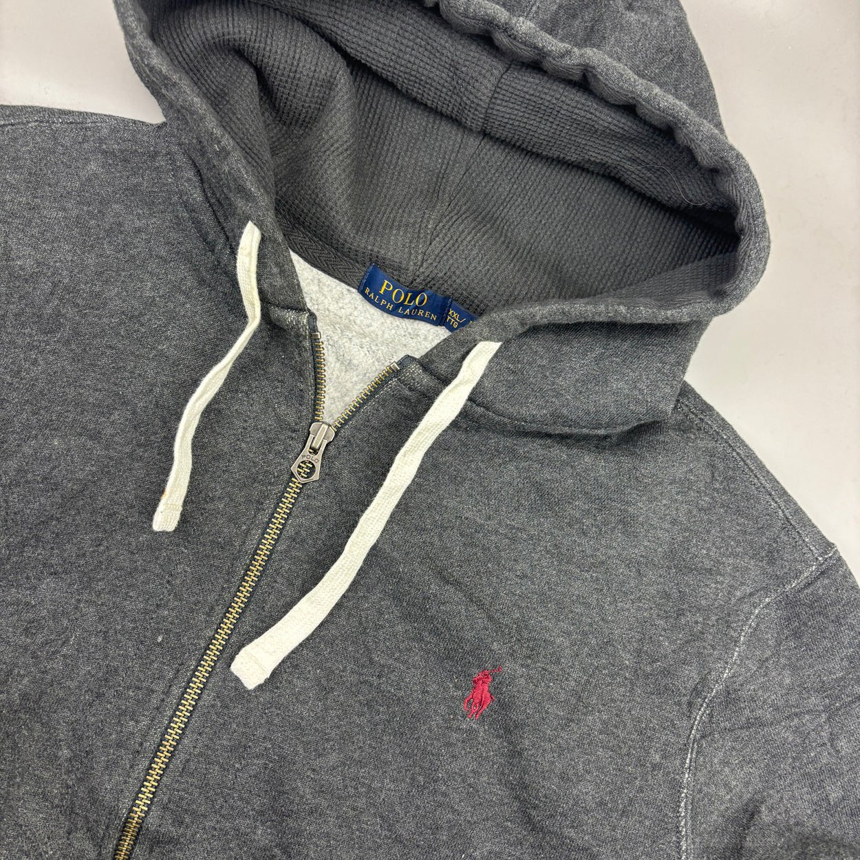 Grey Ralph Lauren Zip Vest - Men XXL - Very Good - Revaleur