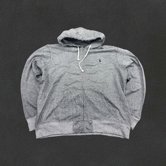 Grey Ralph Lauren Zip Vest - Men XXL - Very Good - Revaleur