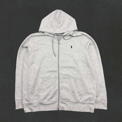 Grey Ralph Lauren Zip Vest - Men XXL - Very Good - Revaleur