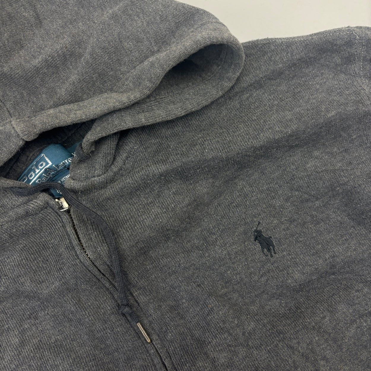 Grey Ralph Lauren Zip Vest - Men XXL - Very Good - Revaleur
