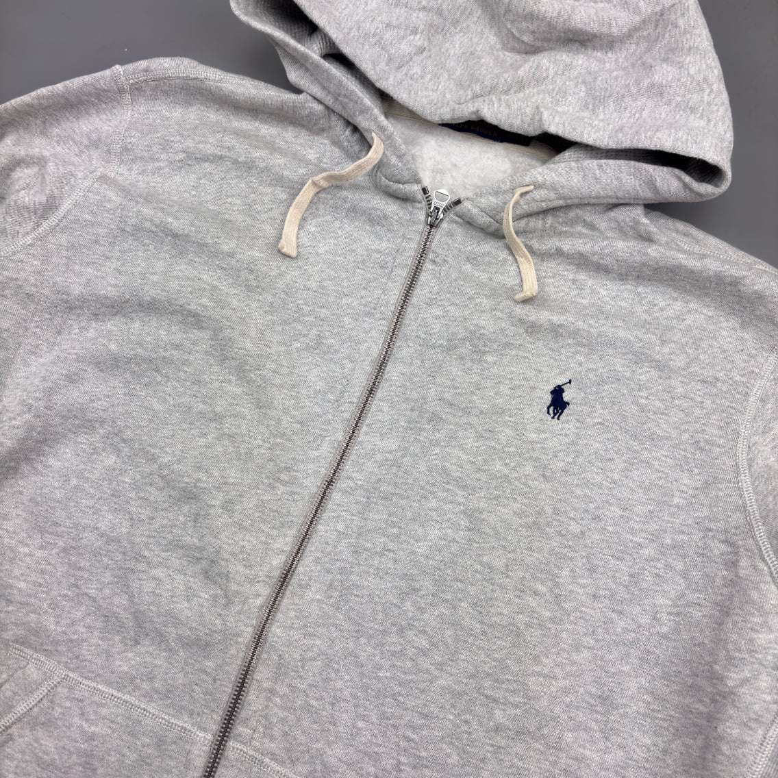 Grey Ralph Lauren Zip Vest - Men XXL - Very Good - Revaleur