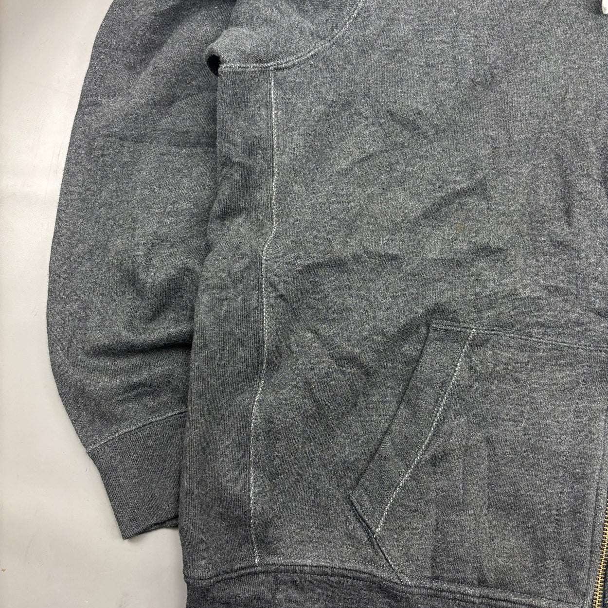 Grey Ralph Lauren Zip Vest - Men XXL - Very Good - Revaleur