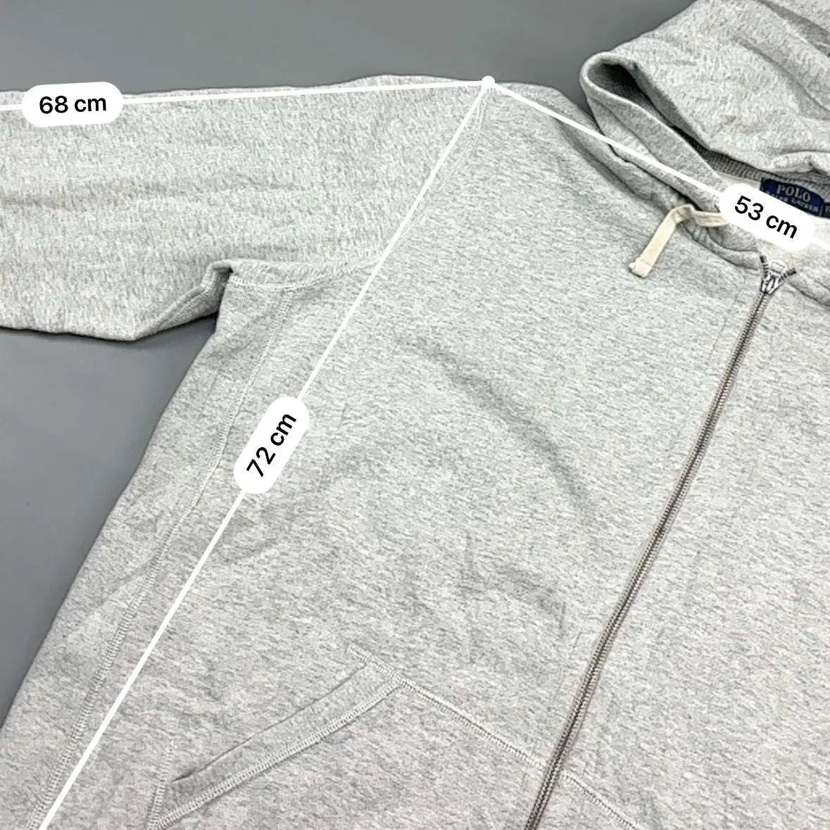 Grey Ralph Lauren Zip Vest - Men XXL - Very Good - Revaleur