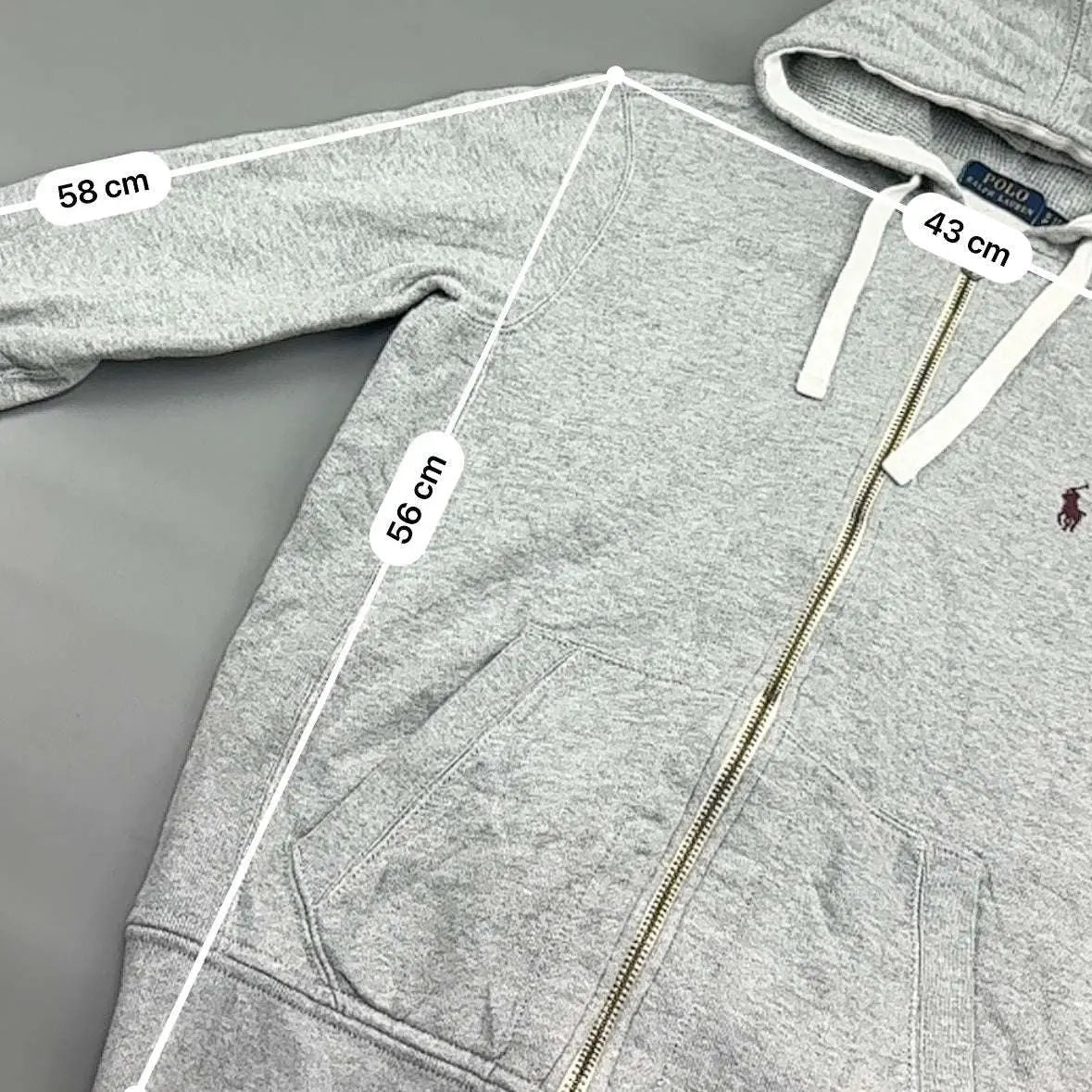 Grey Ralph Lauren Zip Vest - S - Very Good - Revaleur