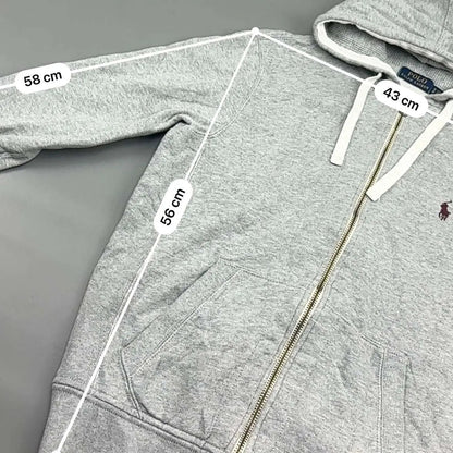 Grey Ralph Lauren Zip Vest - S - Very Good - Revaleur