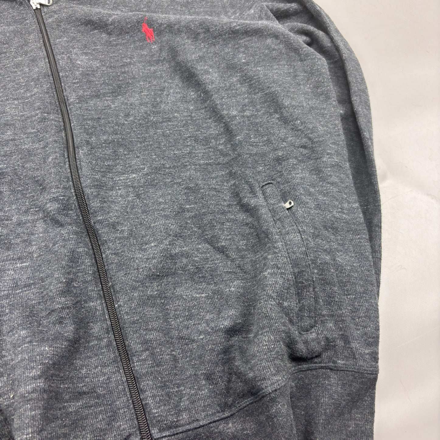 Grey Ralph Lauren Zip Vest - XL - Very Good - Revaleur