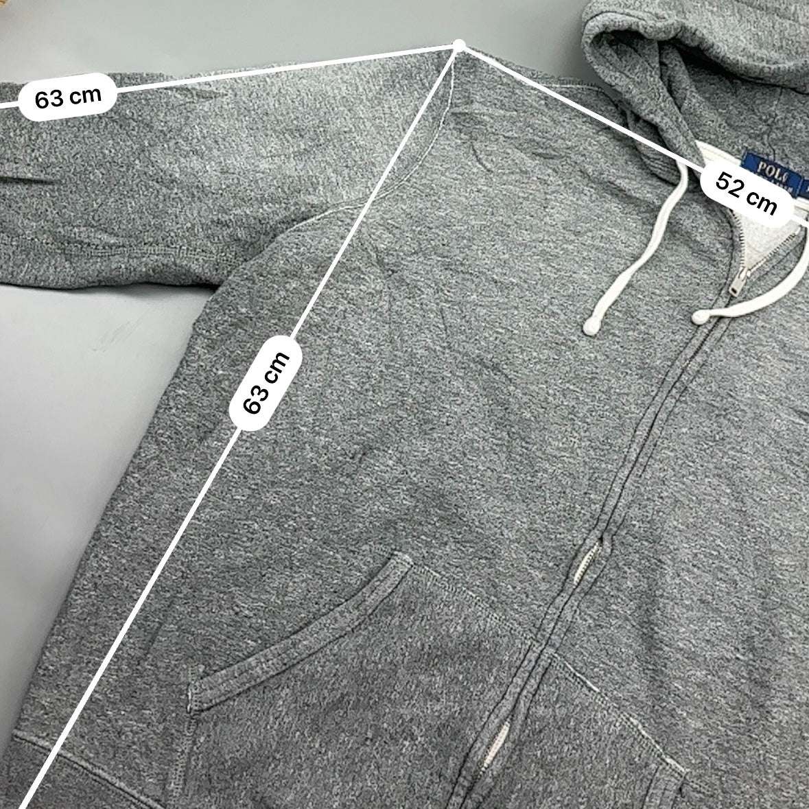 Grey Ralph Lauren Zip Vest - XL - Very Good - Revaleur