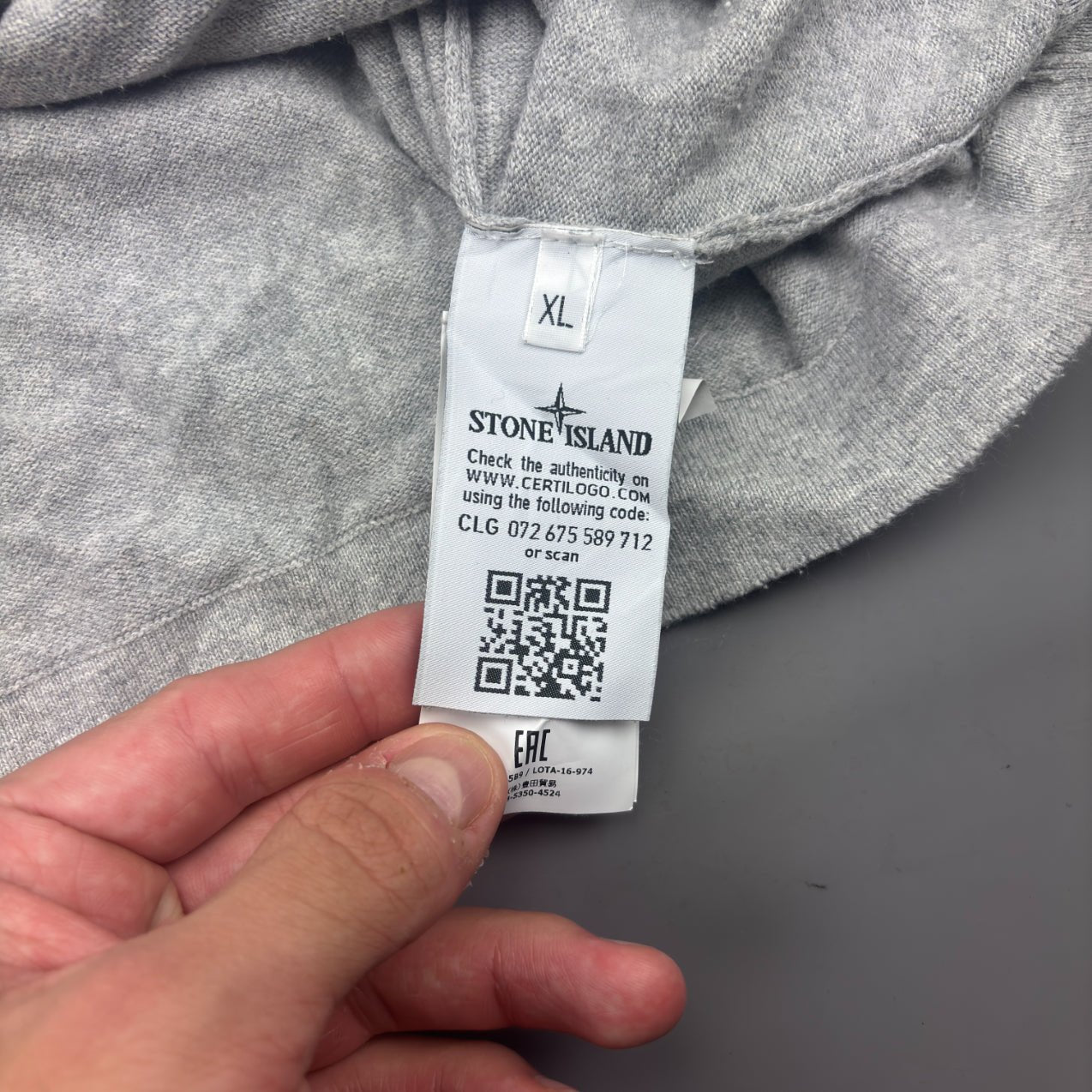 Grey Stone Island Zip Vest - Men XL - Very Good - Revaleur