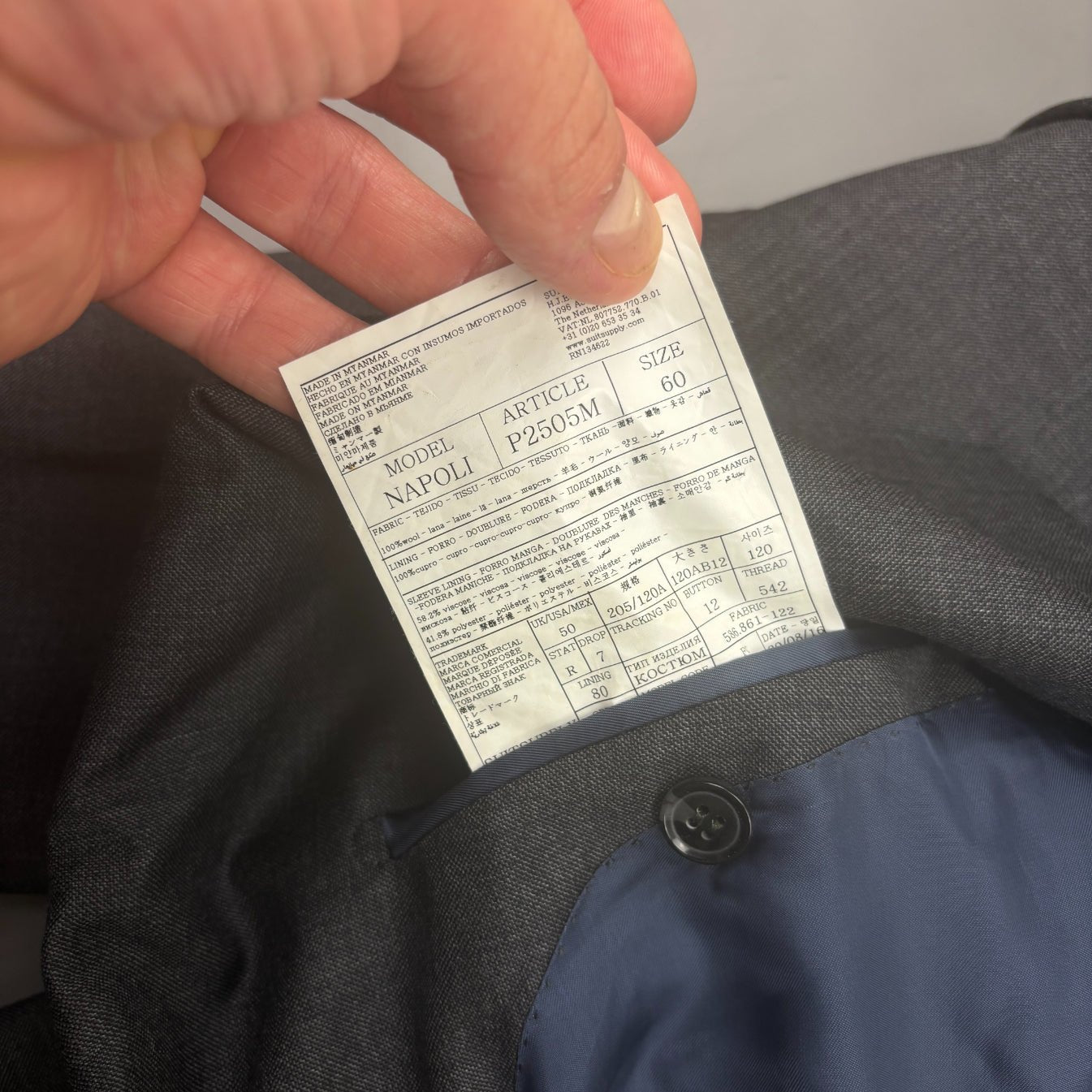 Grey Suitsupply Blazer - Men Blazer 50 - New - Revaleur