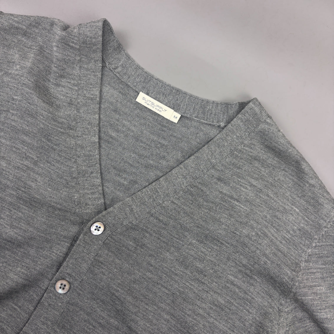 Grey Suitsupply Cardigan - Men M - New - Revaleur