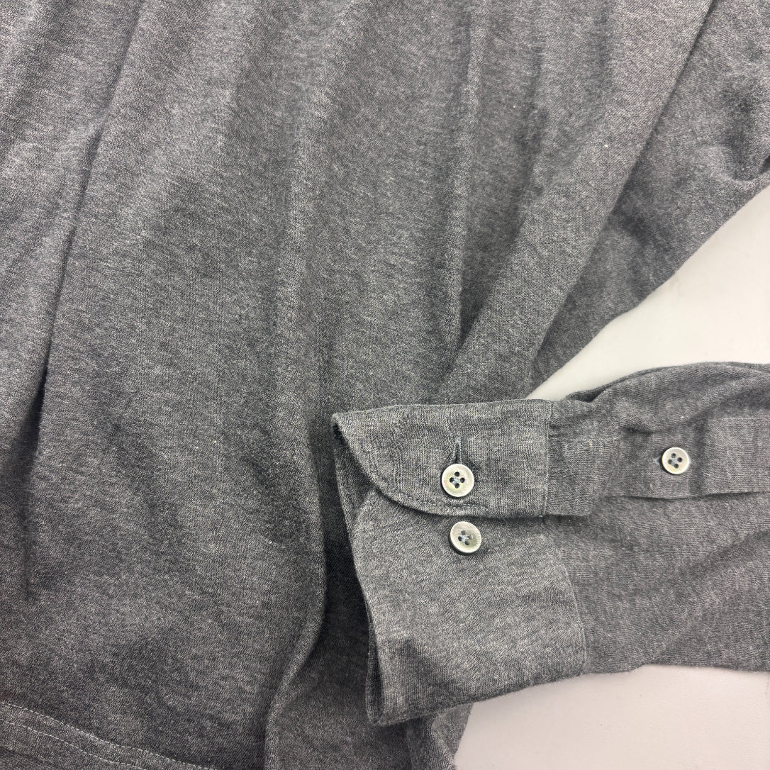 Grey Suitsupply Longsleeve Polo Shirt - Men 40 - Very Good - Revaleur