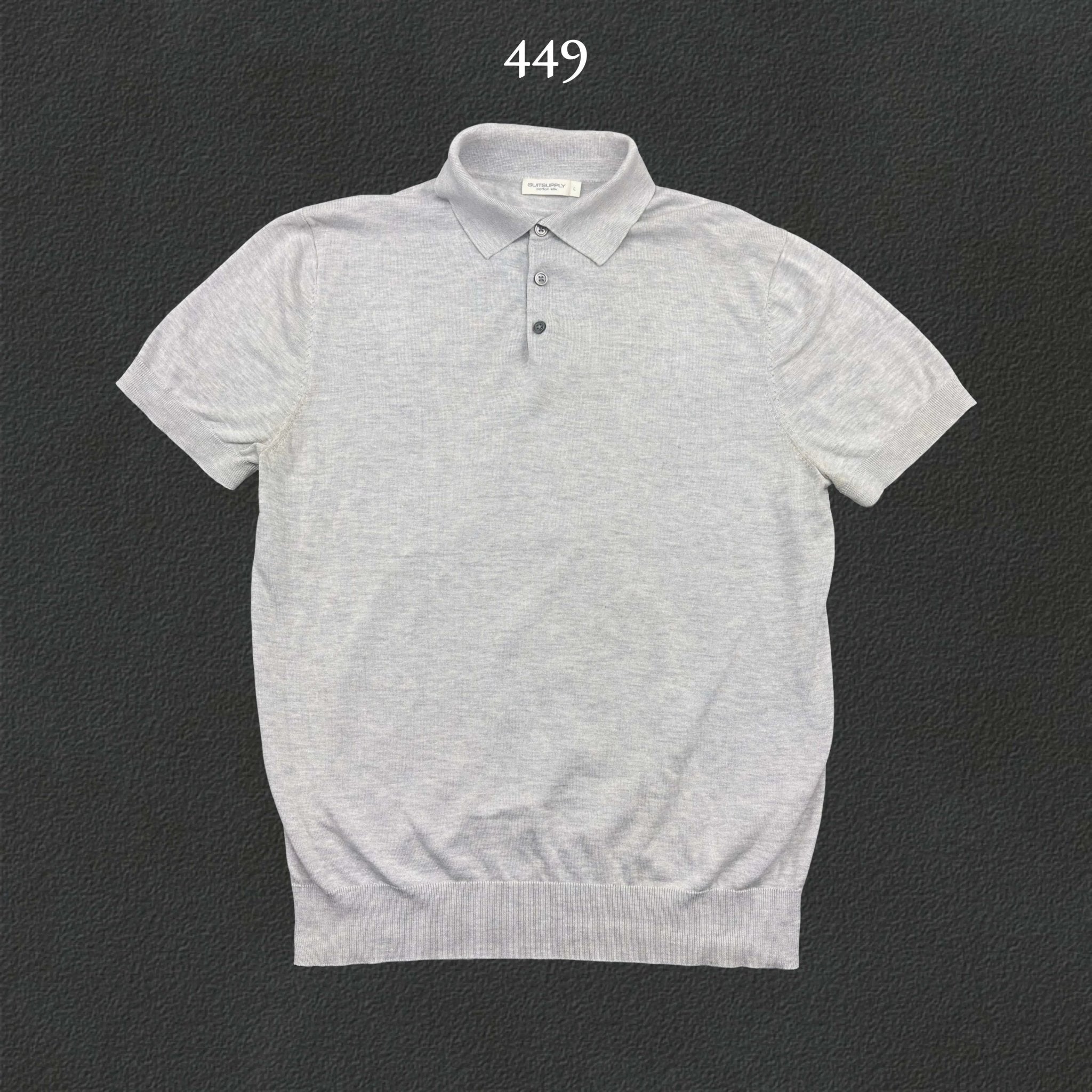 Grey Suitsupply Polo Shirt - Men L - Very Good - Revaleur