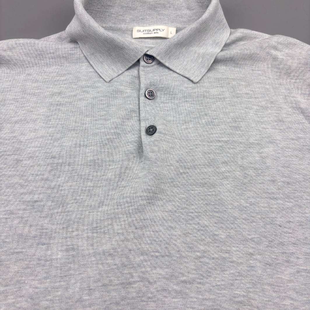 Grey Suitsupply Polo Shirt - Men L - Very Good - Revaleur