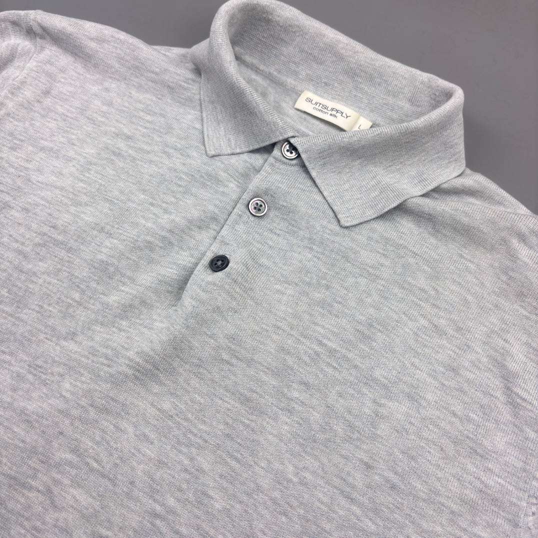 Grey Suitsupply Polo Shirt - Men L - Very Good - Revaleur