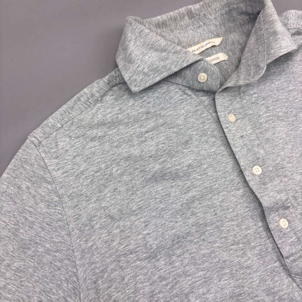 Grey Suitsupply Polo Shirt - Men L - Very Good - Revaleur