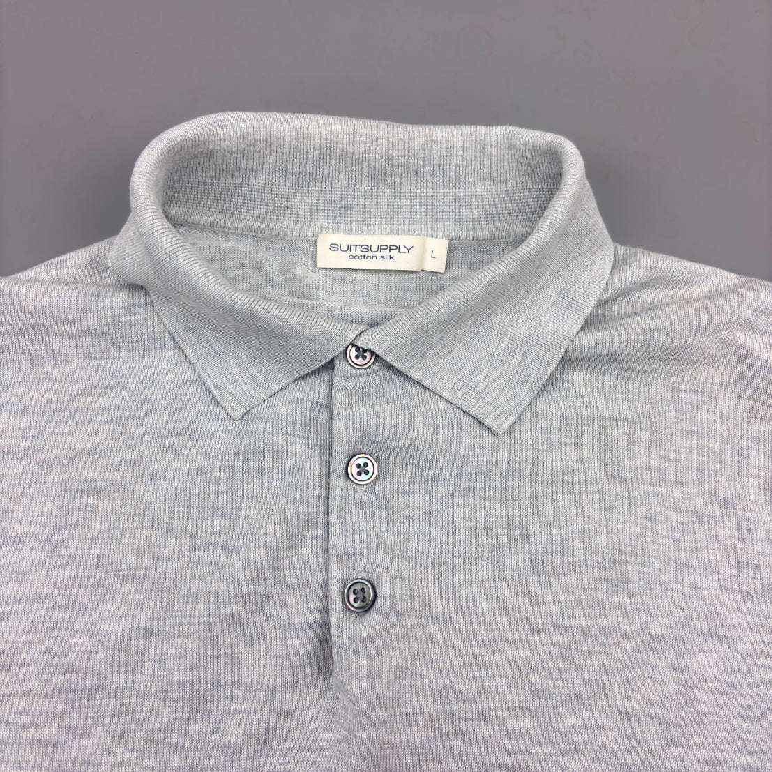 Grey Suitsupply Polo Shirt - Men L - Very Good - Revaleur