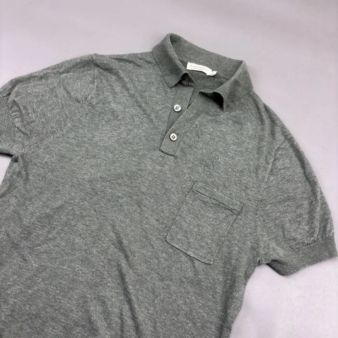 Grey Suitsupply Polo Shirt - XS - Excellent Condition - Revaleur