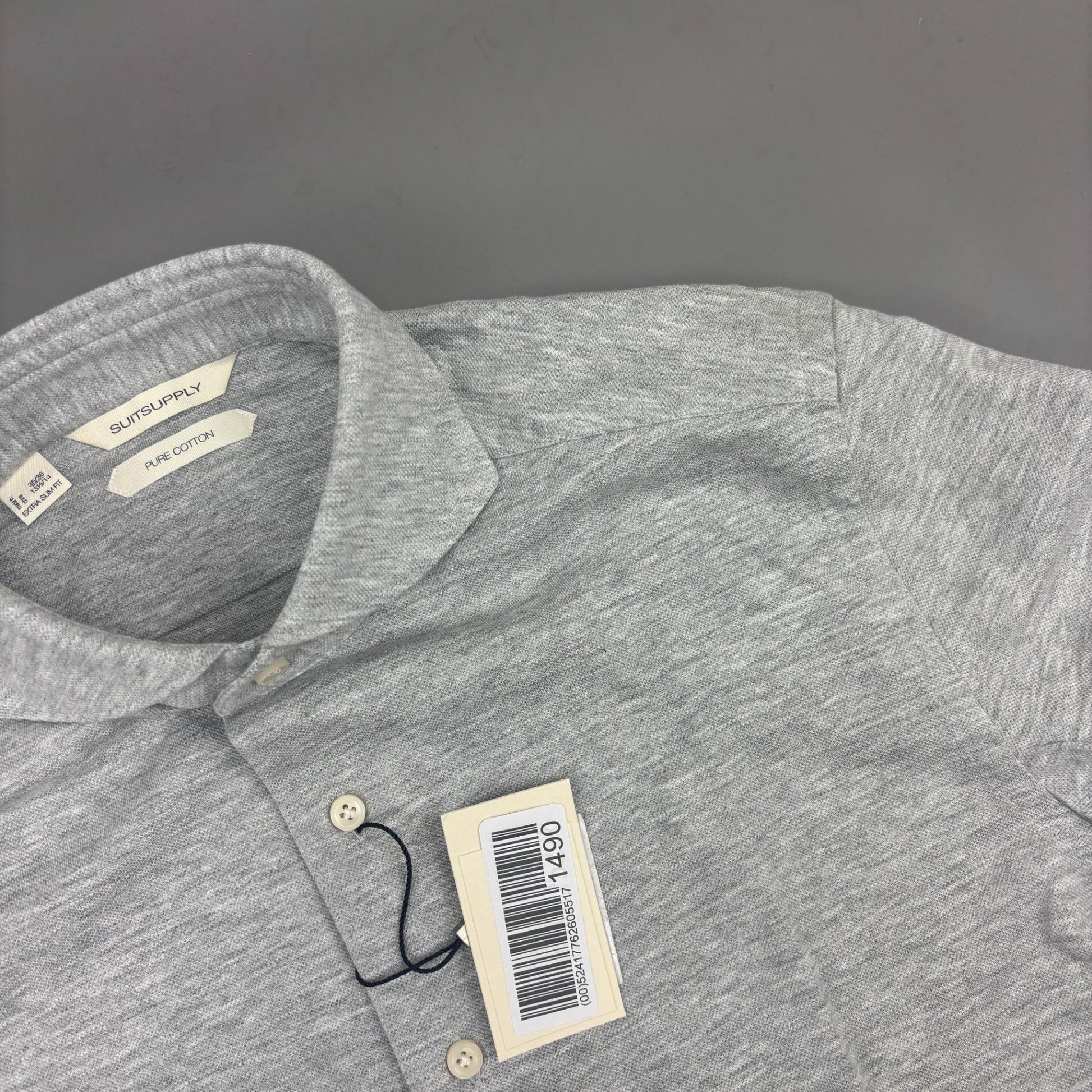 Grey Suitsupply Shirt - Men 36 - New With Tags - Revaleur