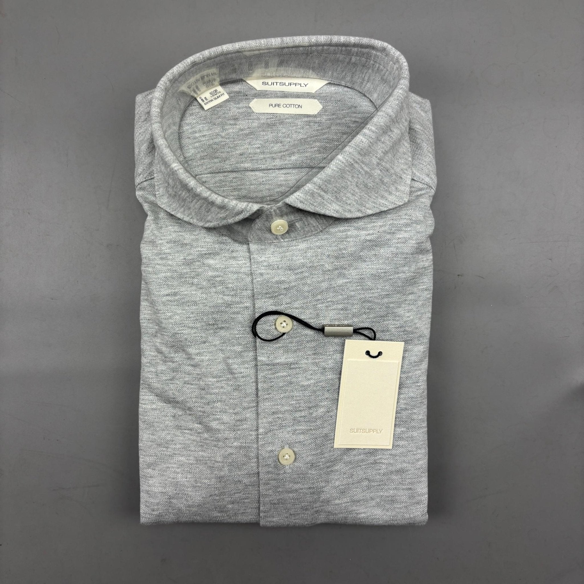 Grey Suitsupply Shirt - Men 38 - New With Tags - Revaleur