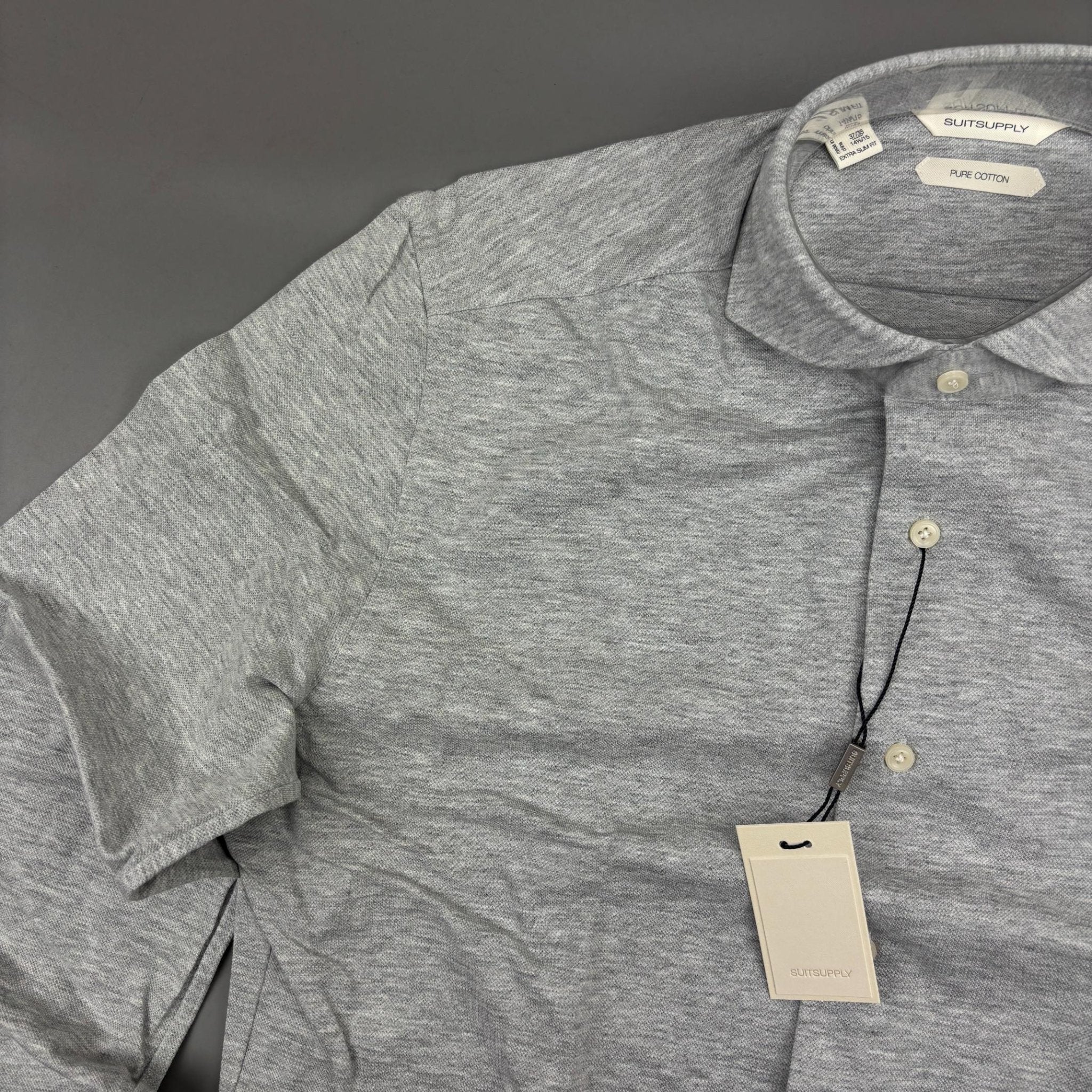 Grey Suitsupply Shirt - Men 38 - New With Tags - Revaleur